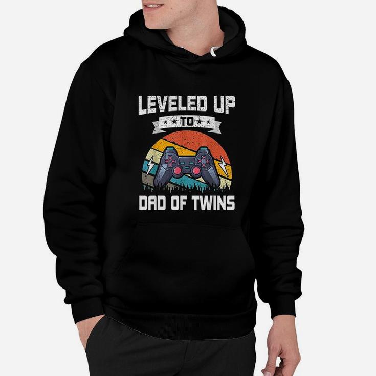 Leveled Up To Dad Of Twins Funny Video Gamer Gaming Hoodie