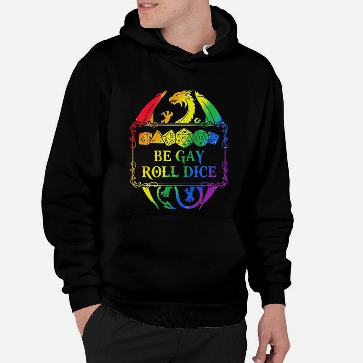 Lgbt Dungeons And Dragons Dice D20 Be Gay Roll Dice Hoodie