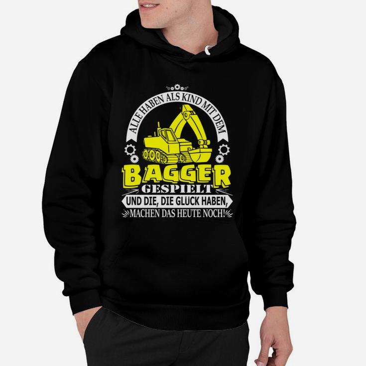 Lustiges Baufahrzeug Hoodie mit Kindheitsträume mit Baggern Motiv für Erwachsene