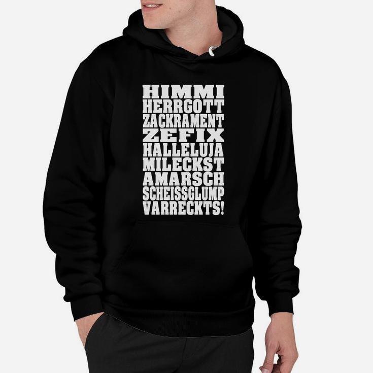 Lustiges Bayerisches Fluchwort Hoodie in Schwarz, Spaßige Mode für Oktoberfest