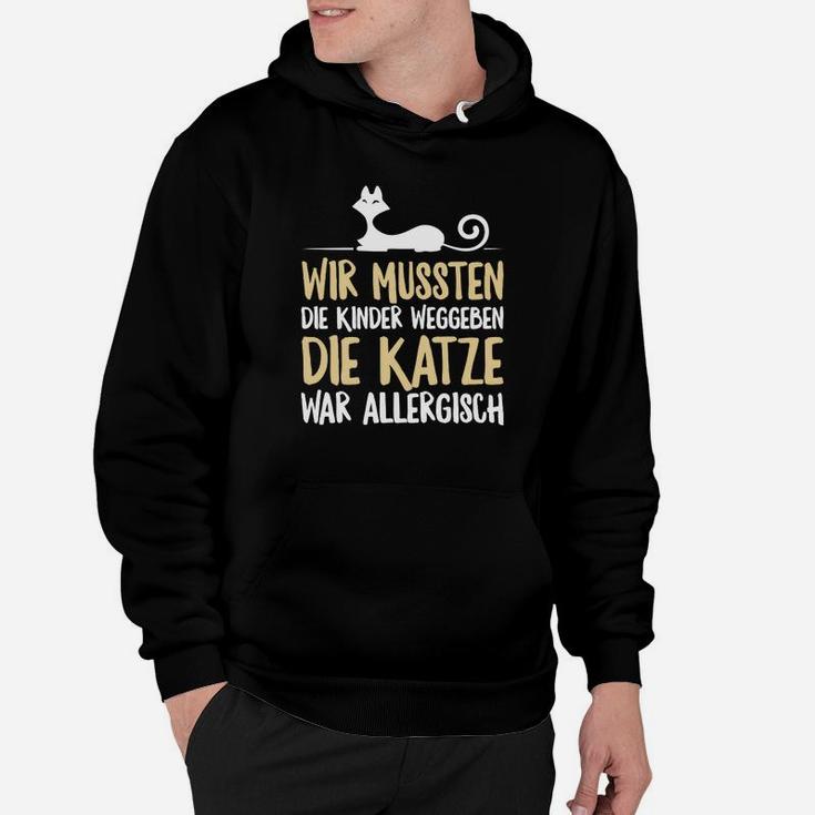 Lustiges Katzen-Motiv Hoodie: Kinder weg wegen Katzenallergie