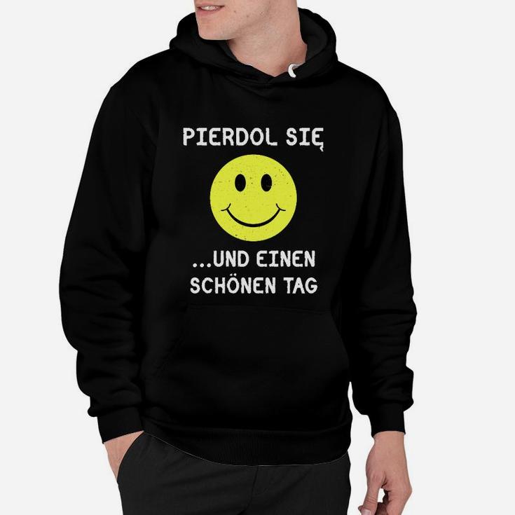 Lustiges Smiley-Gesicht Hoodie mit frechem Text, provokatives Spruch-Hoodie