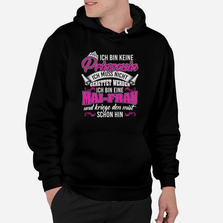 Macherin Frau Hoodie in Pink und Weiß, Selbstbewusstes Damen-Design