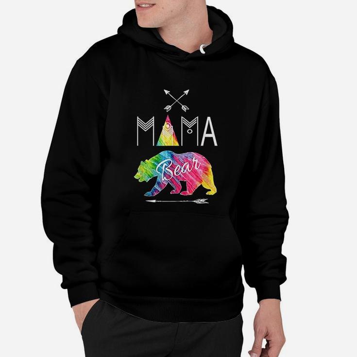 Mama Bear Tie Dye Matching Family Vacation And Camping Cool Hoodie