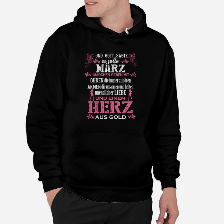 März Mädchen Einem Herz Aus Gold Tee Hoodie