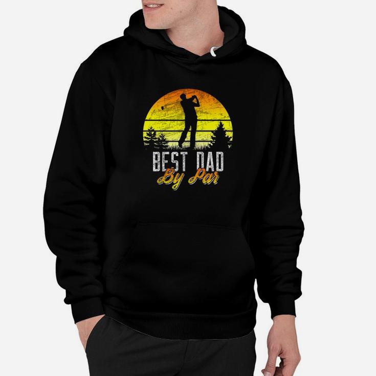 Mens Fathers Day Best Dad By Par Funny Golf Pun Golfer Premium Hoodie