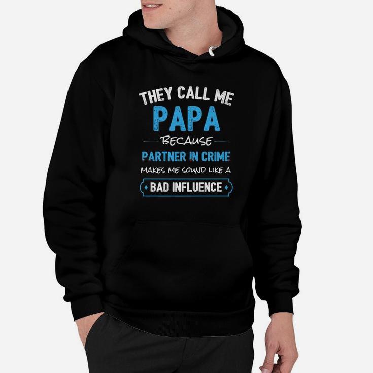 Mens Funny Grandpa Gifts Shirts Papa Partner In Crime Shirt Hoodie