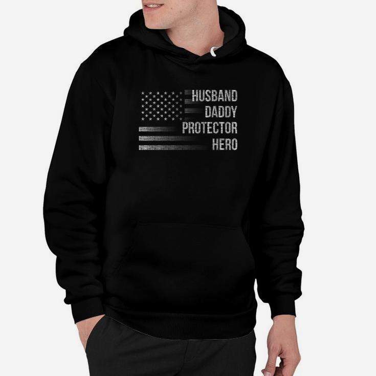 Mens Husband Daddy Protector Hero Gift For Dad Hoodie