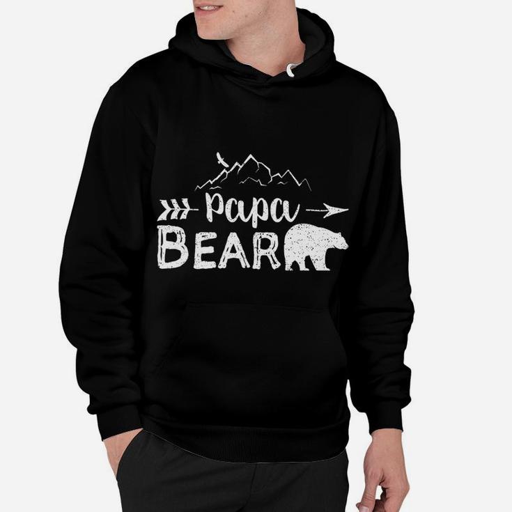 Mens Papa Bear Matching Family Mama Papa Bear Camping Gift Hoodie