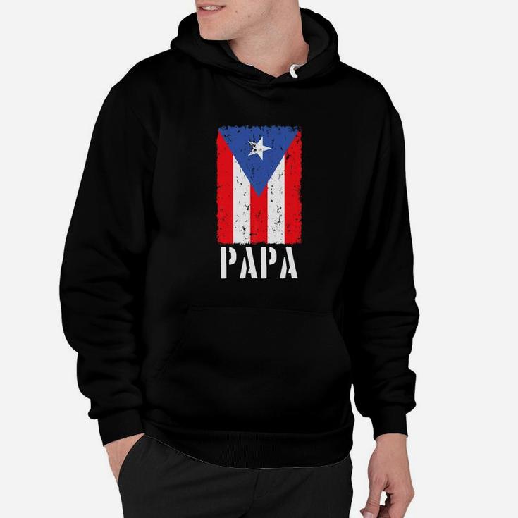 Mens Puerto Rican Papa Puerto Rico Flag Hoodie