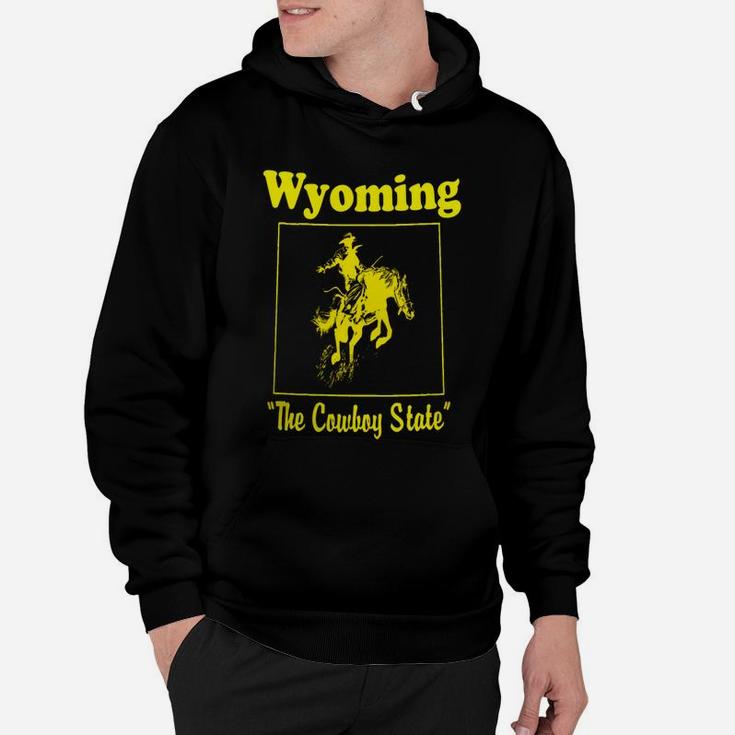 Mens Wyoming The Cowboy State Vintage Hoodie