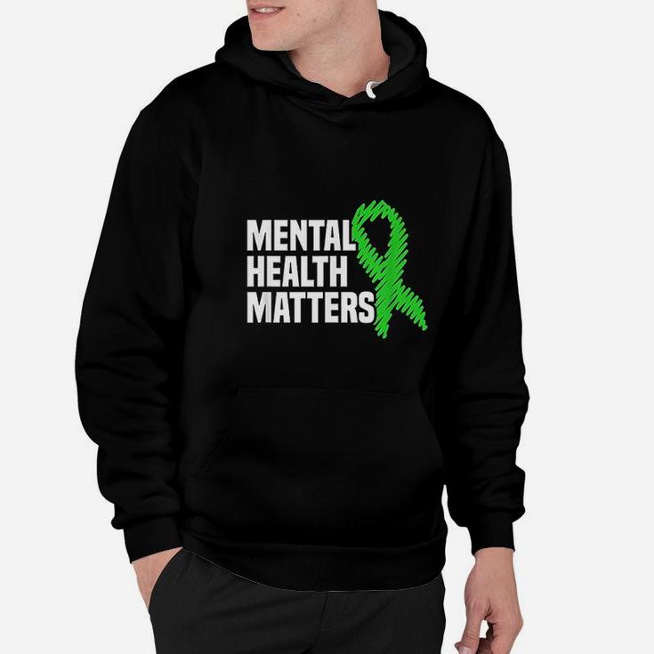 Mental Health Matters Green Ribbon Mental Health Hoodie