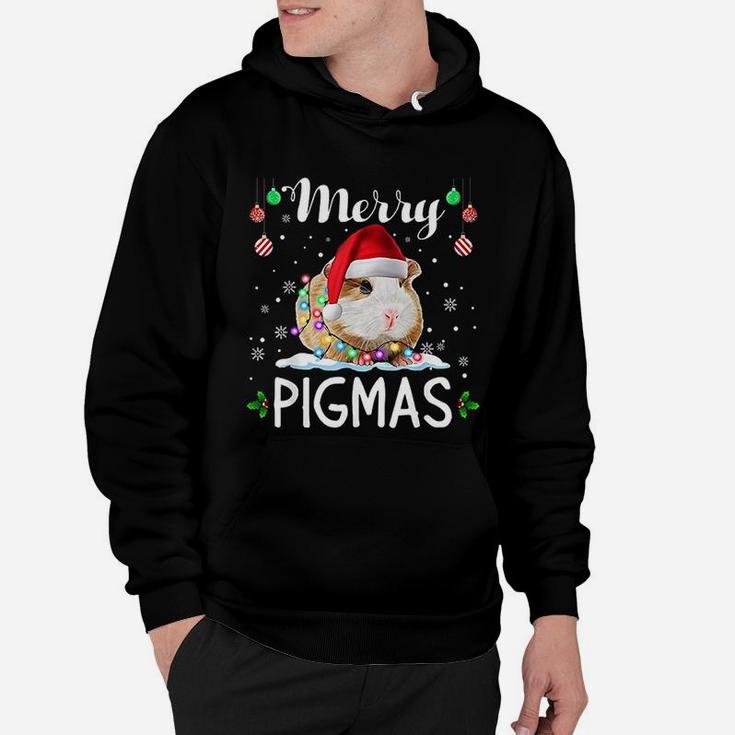 Merry Pigmas Funny Christmas Santa Guinea Pig Lover Hoodie