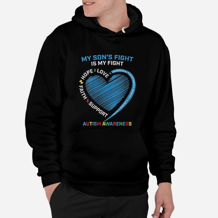 Mom Dad Heart My Sons Fight Is My Fight Hoodie