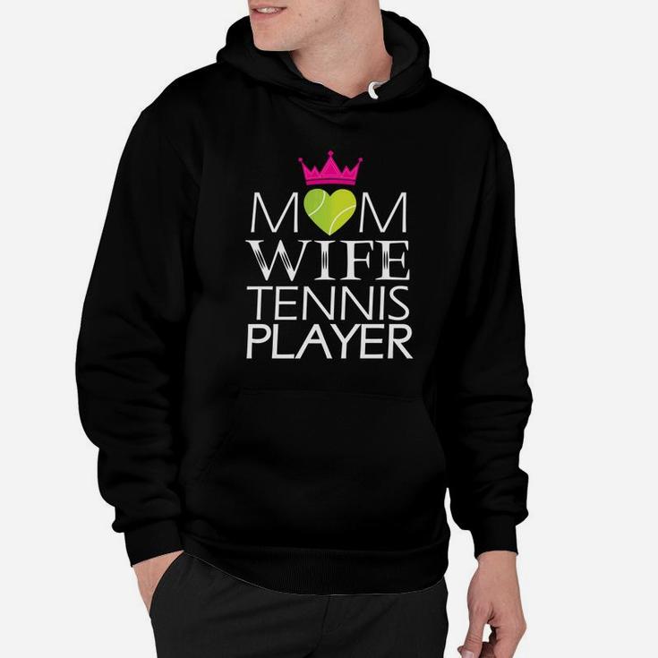 Mom Wife Tennis Player Simple Art Hoodie