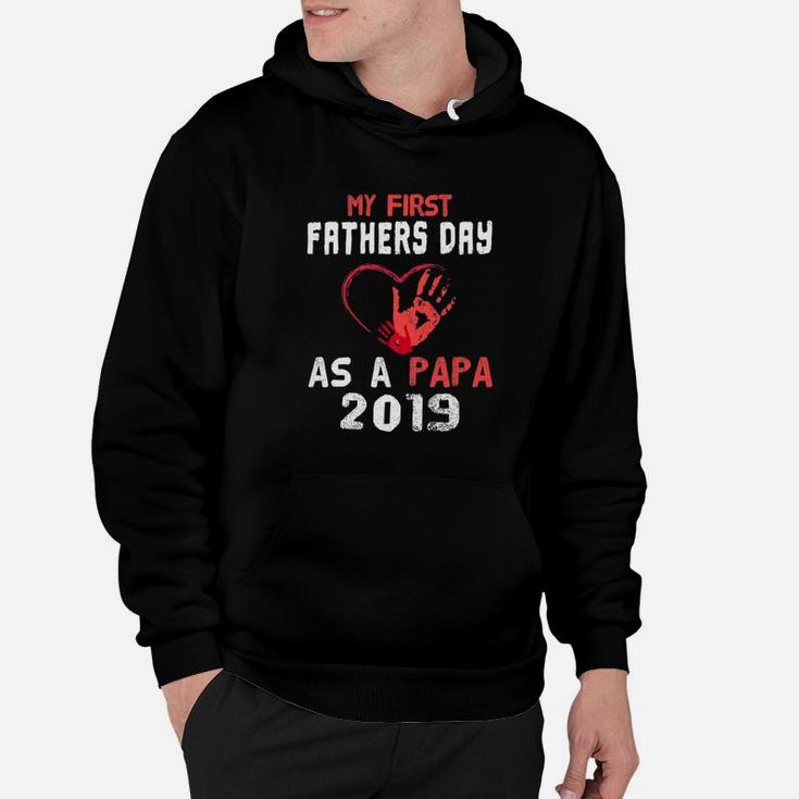 My First Fathers Day As A Papa Funny Grandpa 2019 Gifts Premium Hoodie