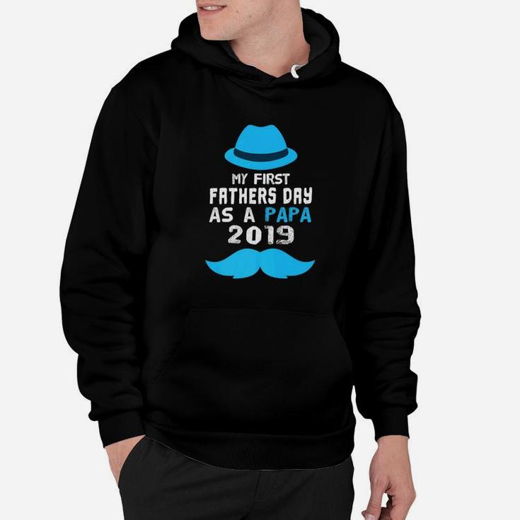 My First Fathers Day As A Papa New Grandpa 2019 Gift Premium Hoodie