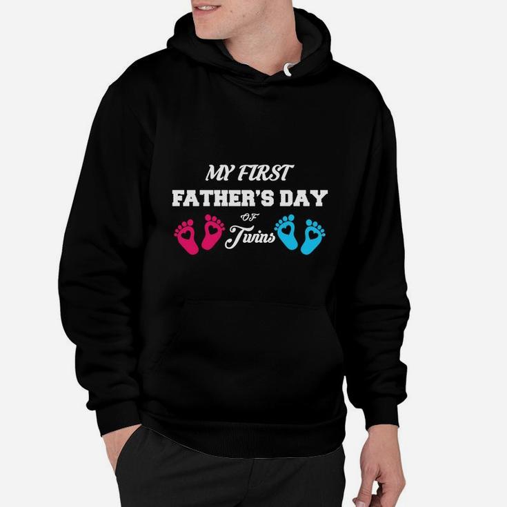 My First Fathers Day Of Twins, dad birthday gifts Hoodie