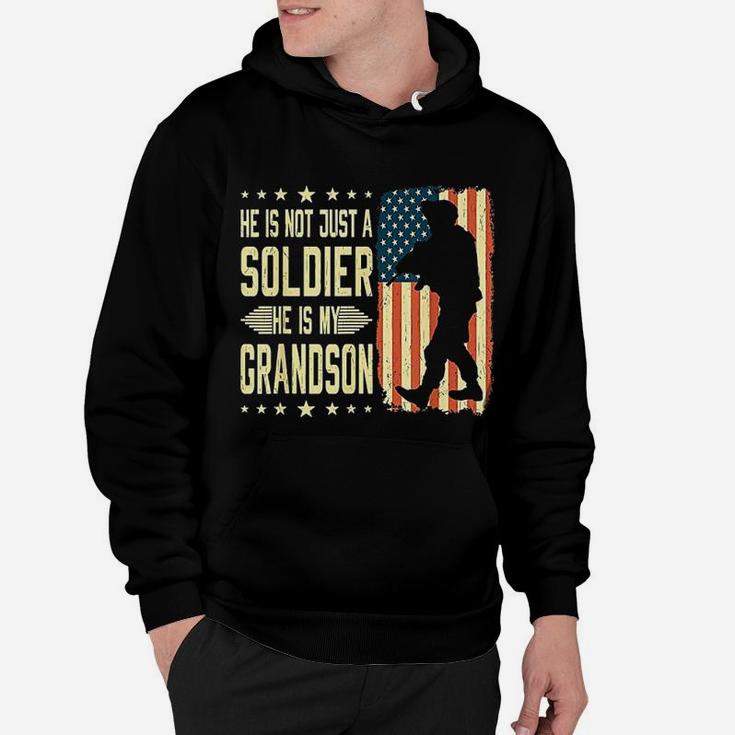 My Grandson Is A Soldier Hero Proud Army Grandparent Gifts Hoodie