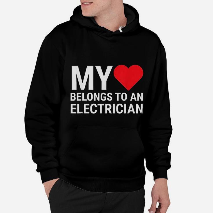 My Heart Belongs To An Electrician Lovely Hoodie