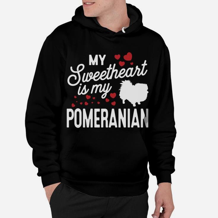 My Sweetheart Is My Pomeranian Valentine Dog Hoodie