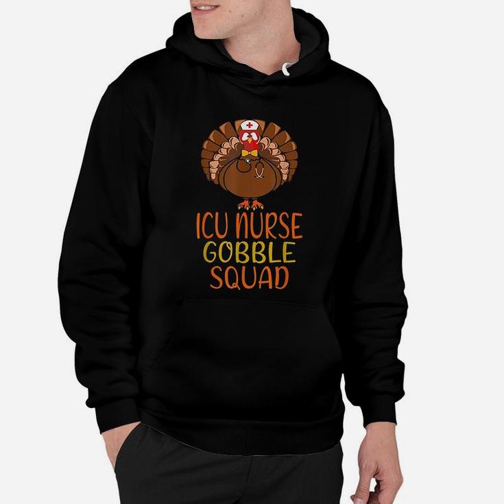Nurse Gobble Squad Thanksgiving Scrub Tops Turkey Hoodie