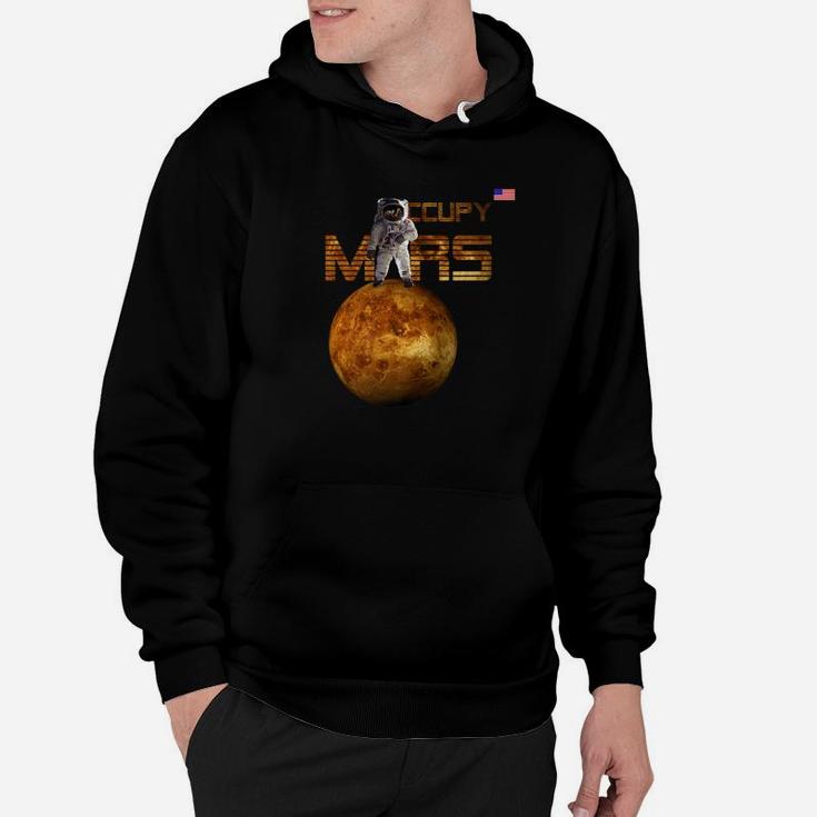 Occupy Mars Planet Space Science Astronomy Teacher Hoodie