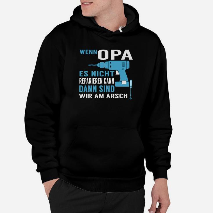 Optimized Opa Hoodie mit Bohrmaschinen Motiv, Lustiges Heimwerker Hoodie