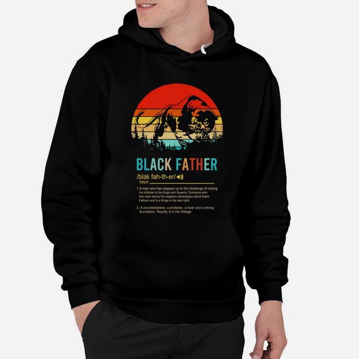 Panther Black Father A Man Who Has Stepped Up To The Challenge Of Raising His Children Vintage Sunset Hoodie