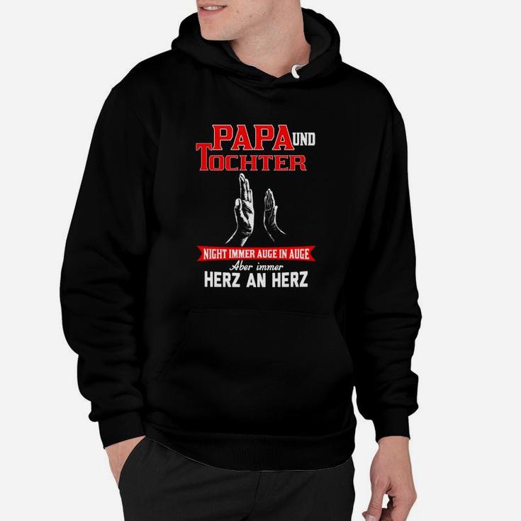 Papa und Tochter Herz an Herz Hoodie, Vaterliebe Tee