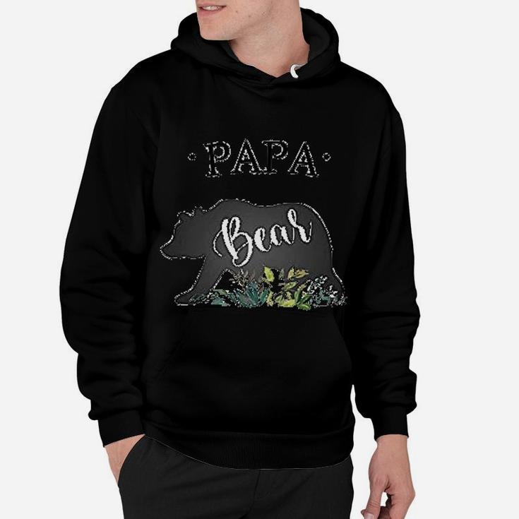 Papa White Bear Silhouette Art Grass Hoodie