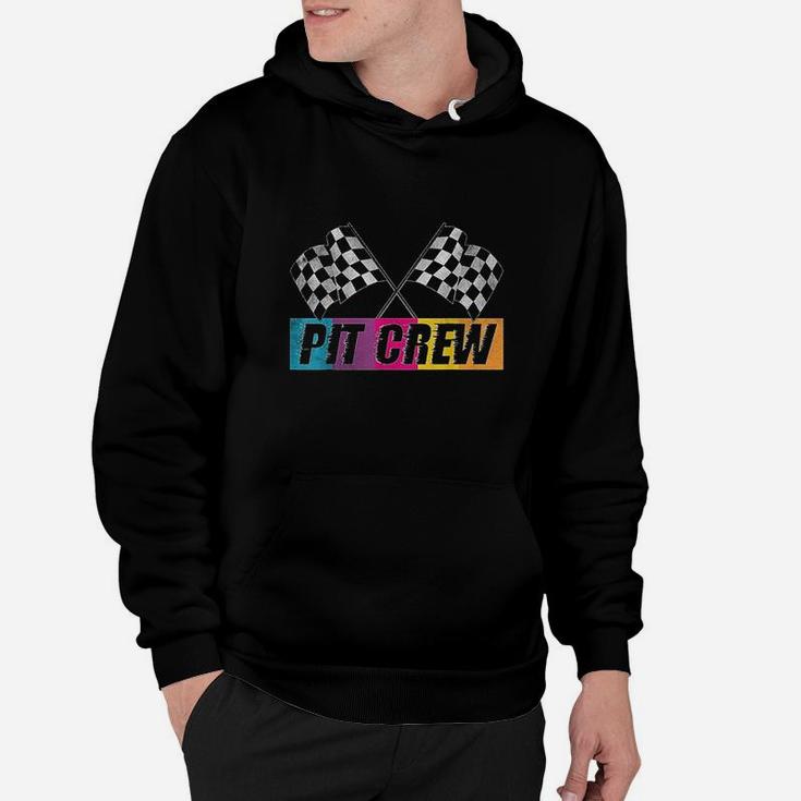 Pit Crew Race Car Party Checkered Flag Car Racing Party Gift Hoodie