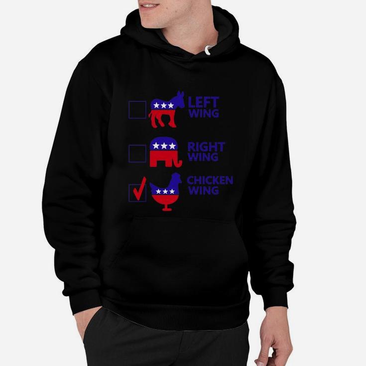 Political Parties Left Wing Right Wing Chicken Wing Hoodie
