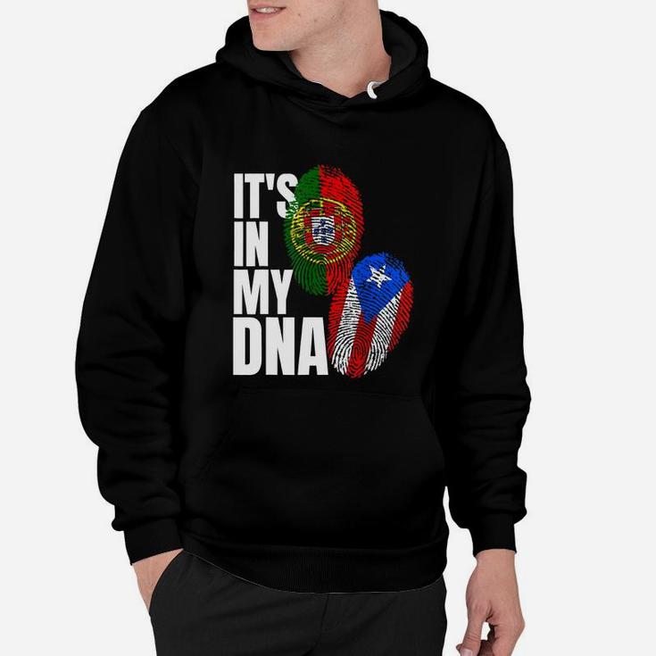 Portuguese Mix Puerto Rican Dna Flag Hoodie