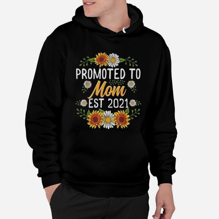 Promoted Mom Est 2021 Sunflower Hoodie
