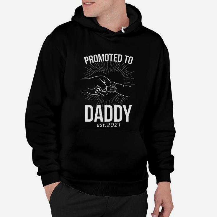Promoted To Daddy Est 2021 Est New Dad Baby Hoodie