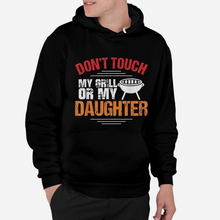 Protective Daddy Daughter Dad Barbecue Grilling Gift Hoodie
