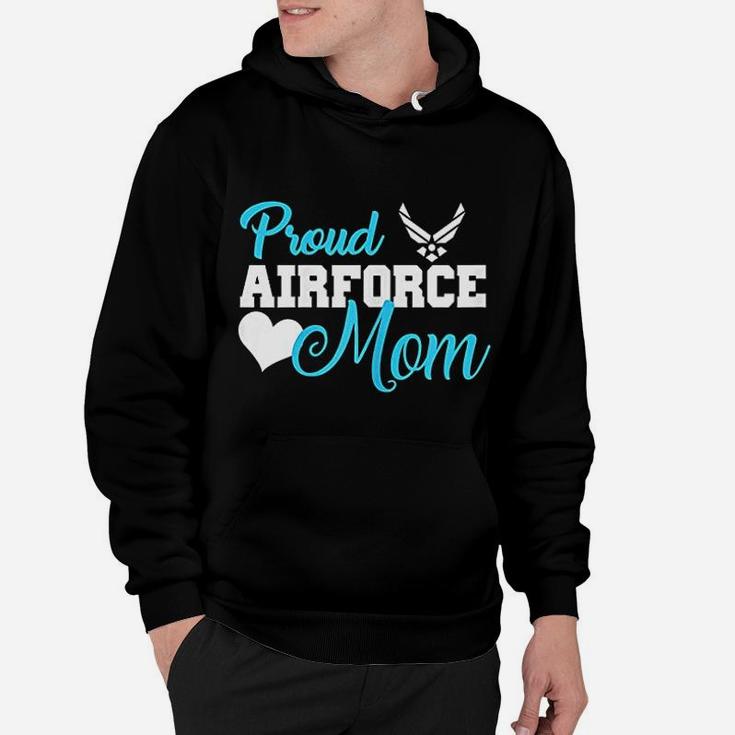 Proud Air Force Mom Heart Military Hoodie