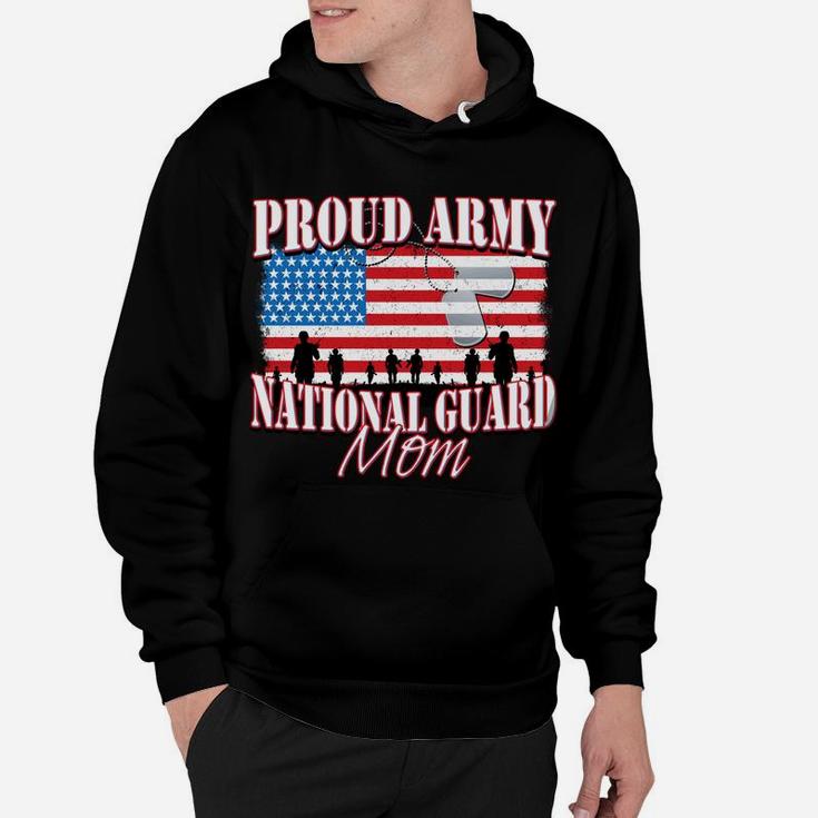 Proud Army National Guard Mom Dog Tag Flag Mothers Day Hoodie