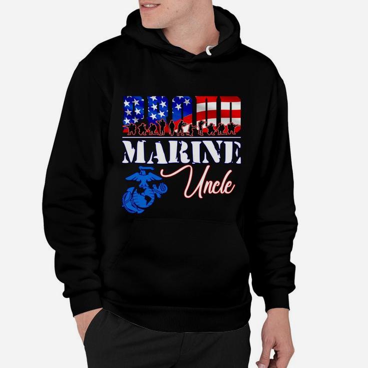 Proud Marine Uncle Patriotic Usa Military 2020 Hoodie