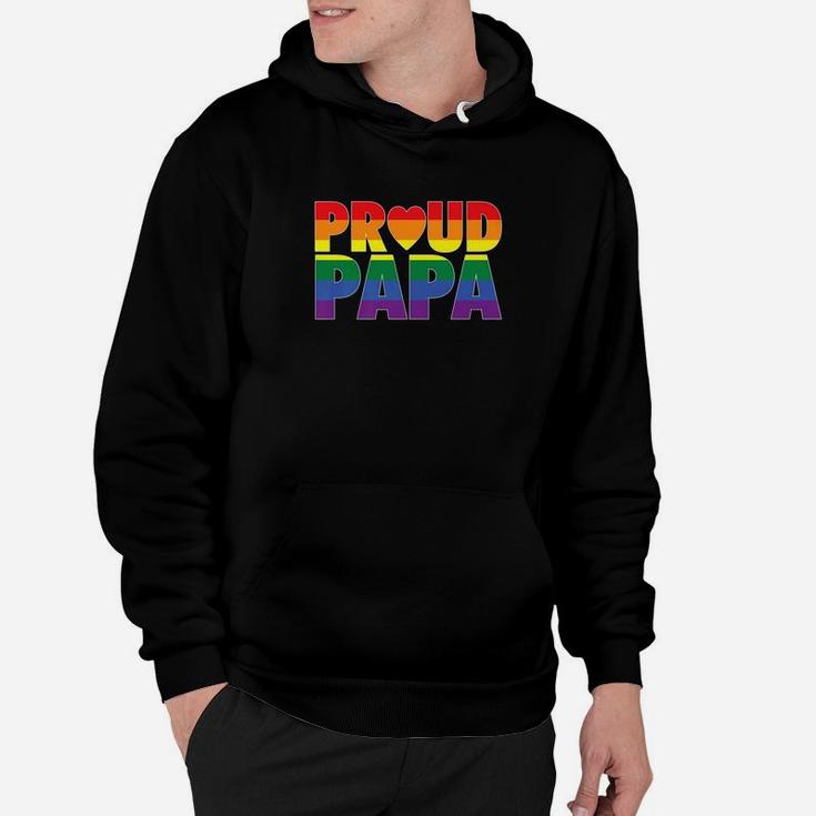 Proud Papa Lgbt Parent Gay Pride Fathers Day Premium Hoodie