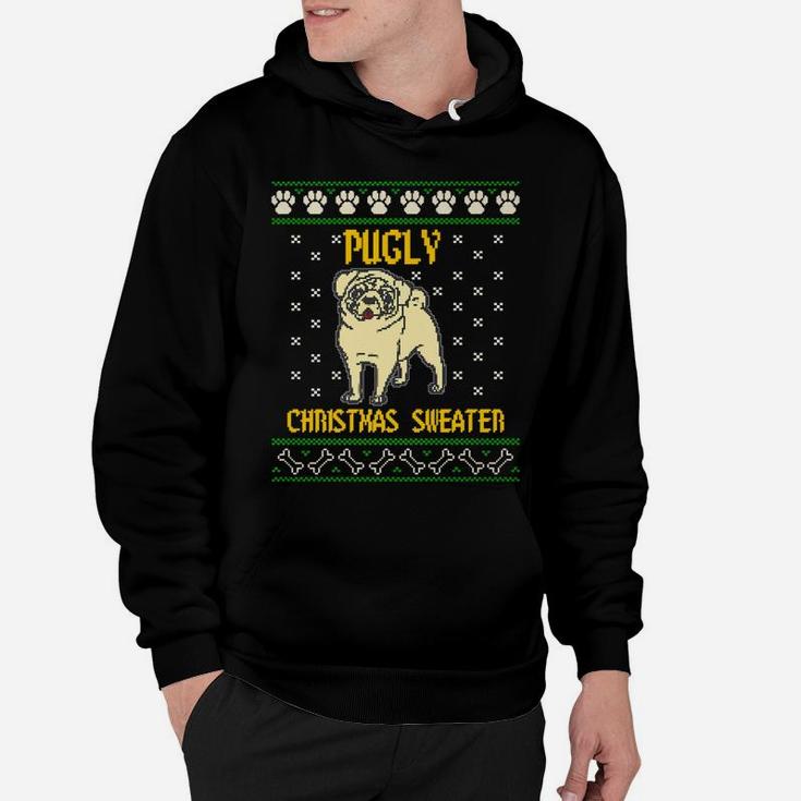 Pugly Sweater Funny Christmas For Pug Dog Lovers Hoodie