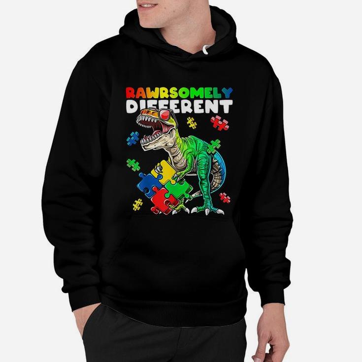 Rawrsomely Different Dinosaur Autism Awareness Hoodie