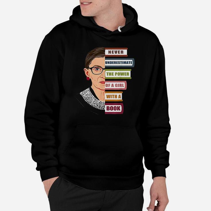 Rbg Quote With Book And Women Feminist Ruth Bader Ginsburg Hoodie