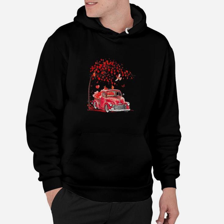 Red Truck Happy Valentines Day Cute Couple Matching Hoodie