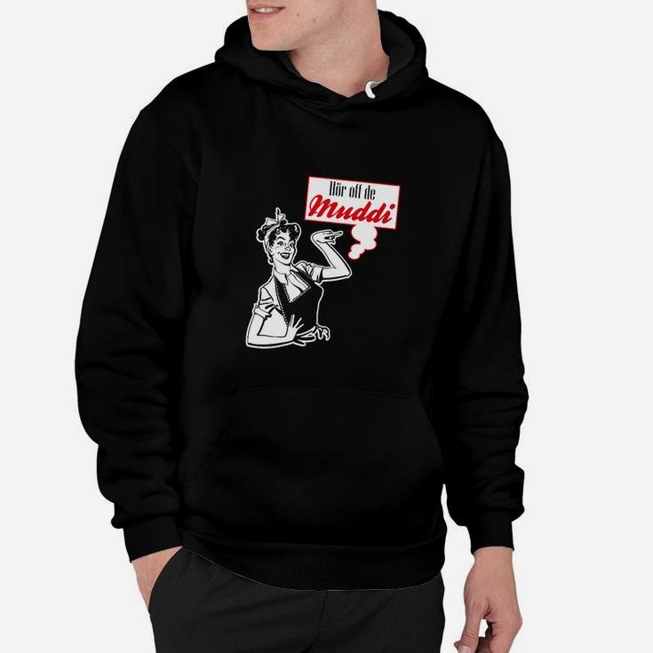 Retro Comic Hoodie Schwarz, Wo ist die Imbude? Vintage Spruch Tee