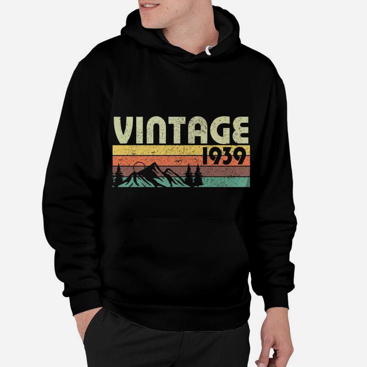 Retro Vintage 1939 Graphics 83rd Birthday Gift 83 Years Old  Hoodie