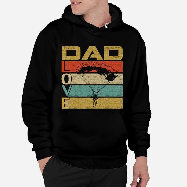 Retro Vintage Dad Love Skydive Funny Father's Day Gift T-shirt Hoodie