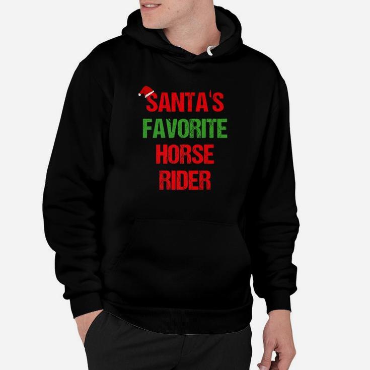 Santas Favorite Horse Rider Funny Ugly Christmas Hoodie