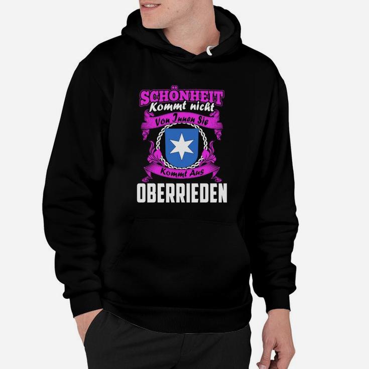 Schwarz Hoodie Schönheit aus Oberrieden, Lustige Spruch Tee